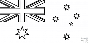 flaga australii kolorowanka